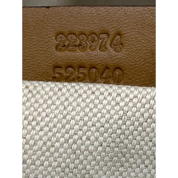 Gucci Sukey Medium Satchel 223974 Beige Diamante Canvas Leather Trim - Picture 3 of 16